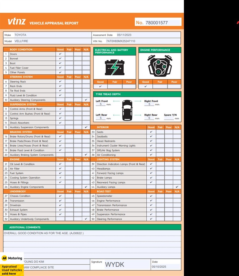 2012 Toyota Vellfire